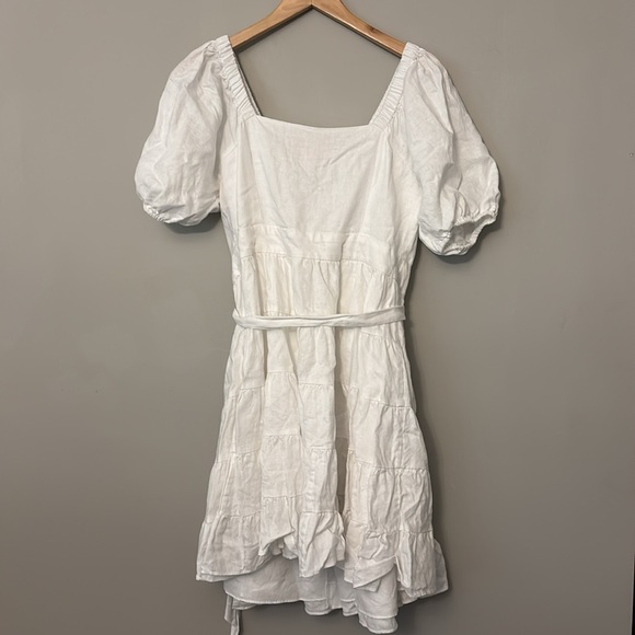 Lilly Pulitzer Iralee Short Sleeve Linen Dress in Resort White size 6 - Picture 5 of 9